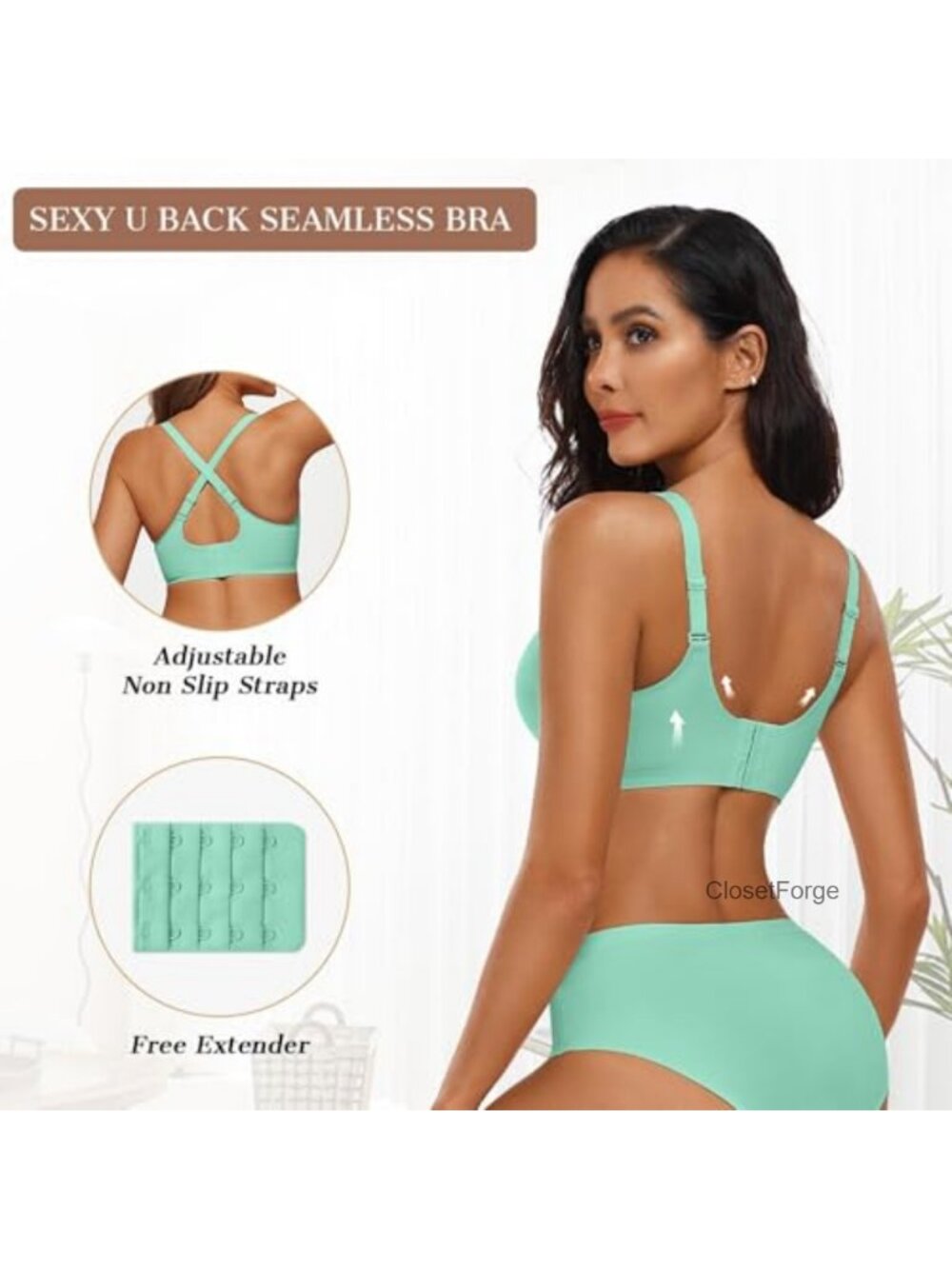 Women's Wireless Push Up Bra Seamless No Underwire Support Full Coverage - Picture 2 of 6